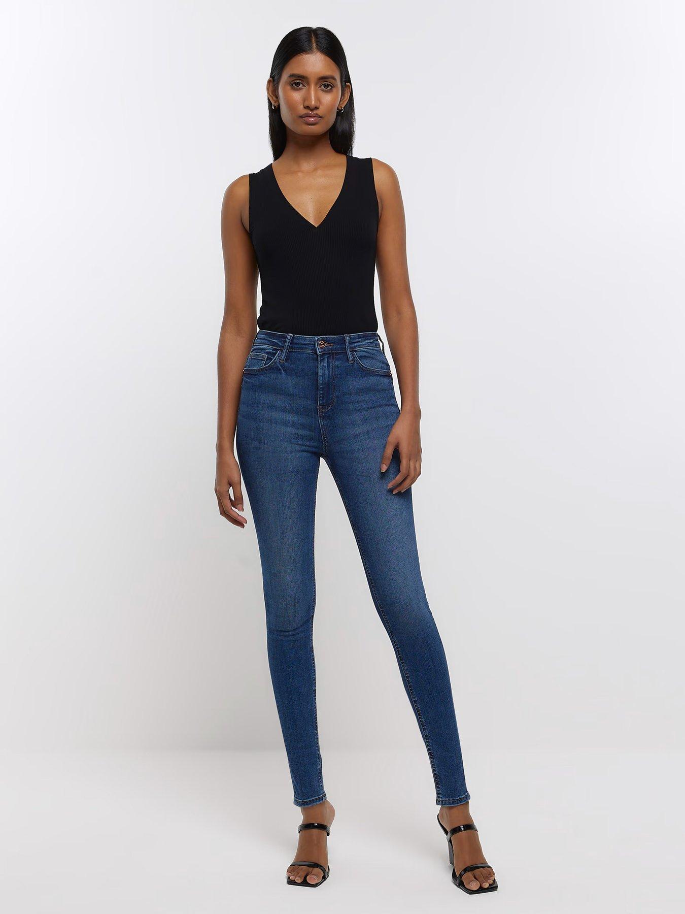 River Island High Waisted Jeggings - Blue