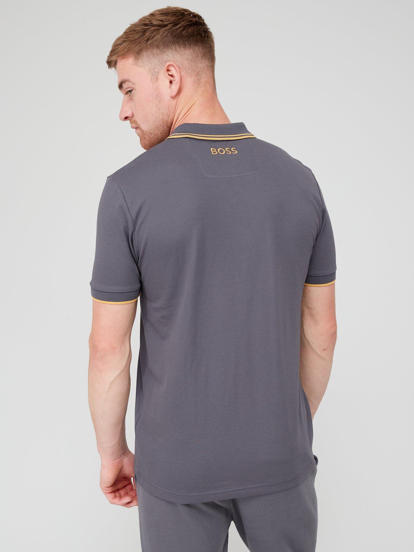 Hugo boss online grey polo shirt