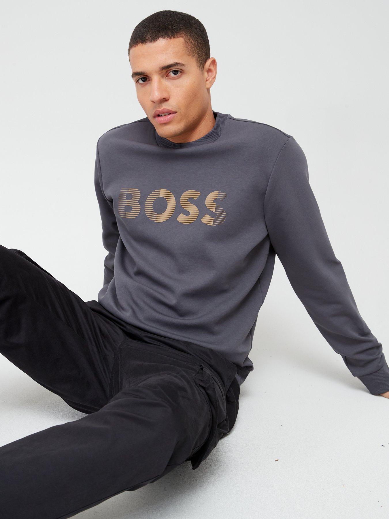 BOSS Salbo 1 Sweatshirt - Grey | Very.co.uk