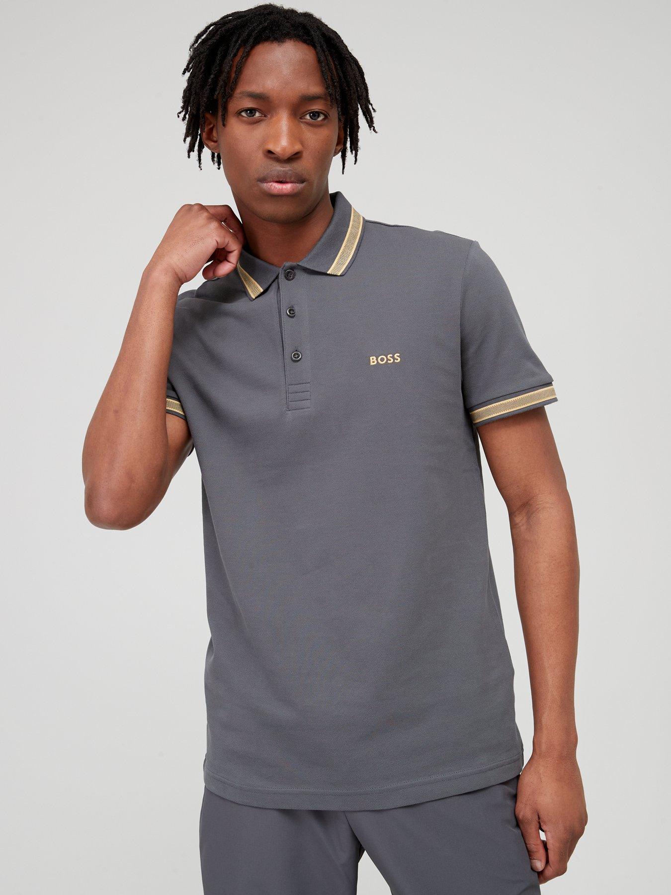 BOSS Paddy Regular Fit Polo Shirt Dark Grey very