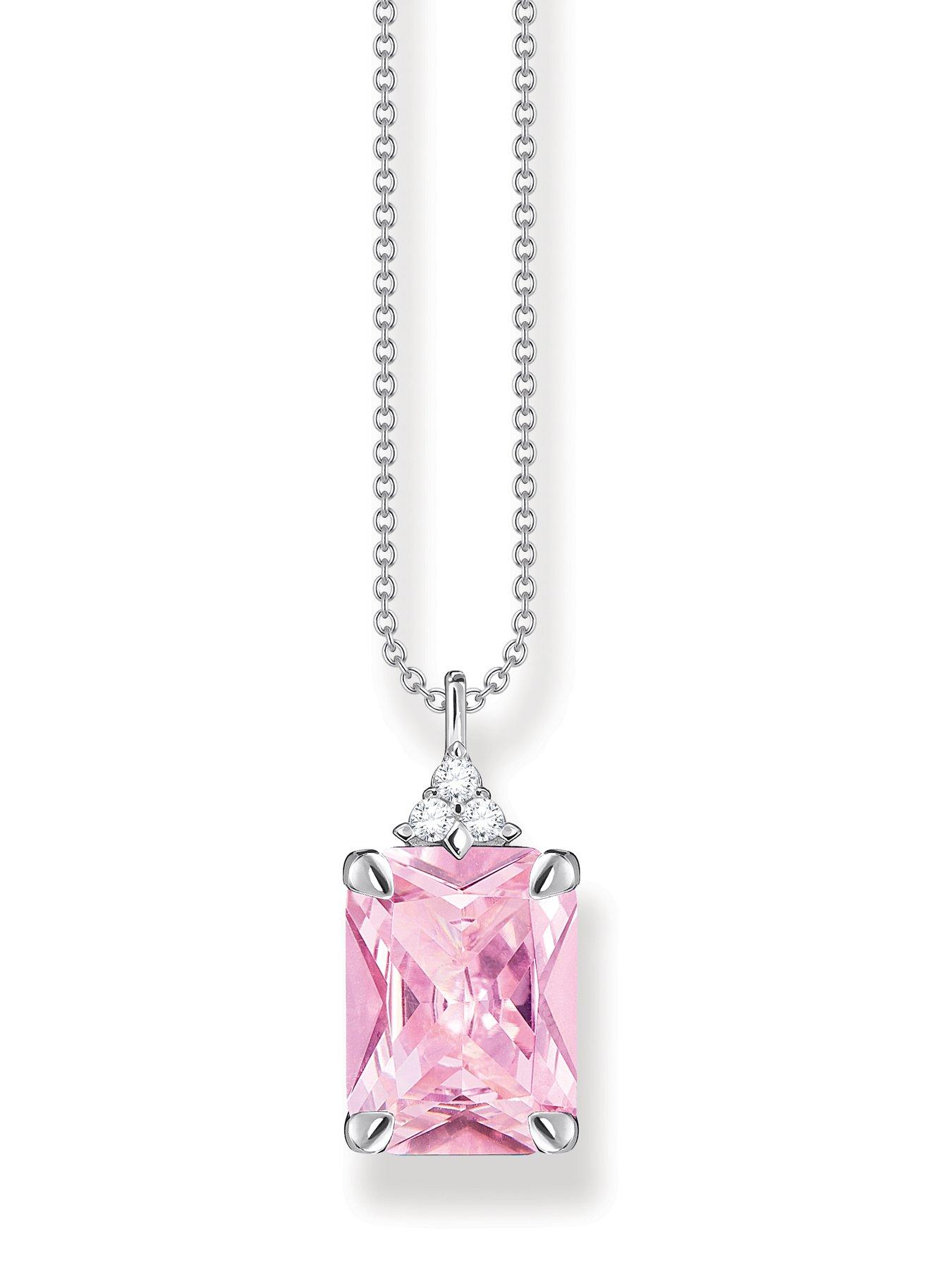 Thomas Sabo Pink Stone Pendant Necklace | Very.co.uk