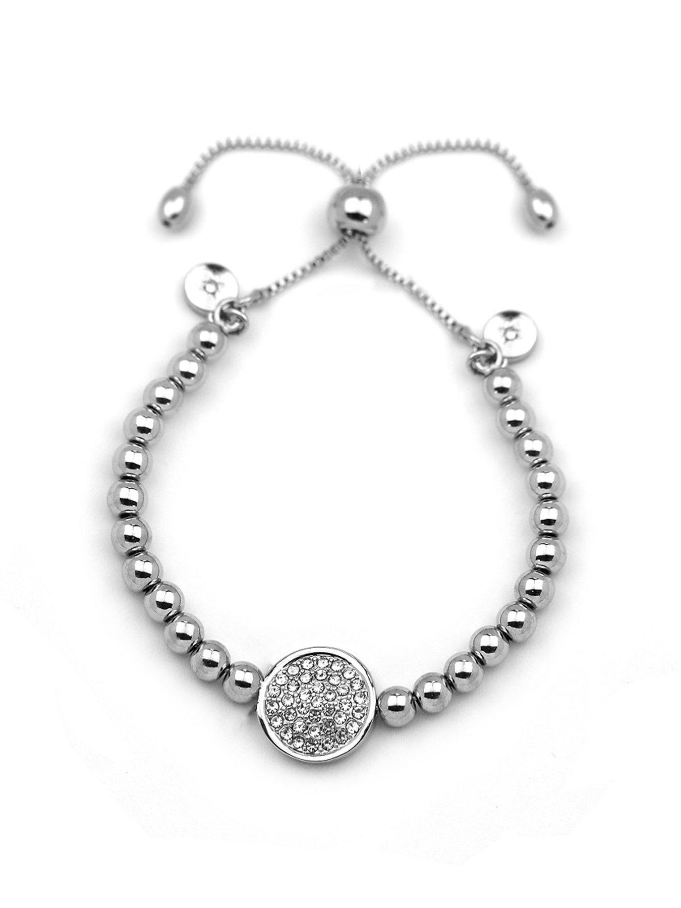 Product photograph of Buckley London Beaded Friendship Bracelet With Pave Disc from very.co.uk