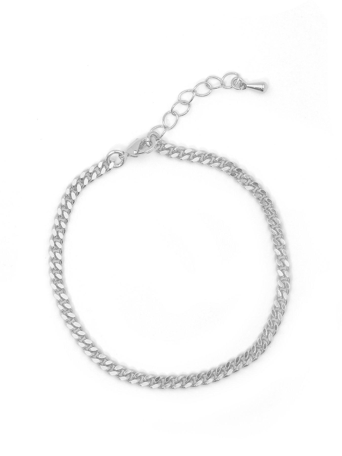 Product photograph of Buckley London Curb Chain Silver Bracelet from very.co.uk