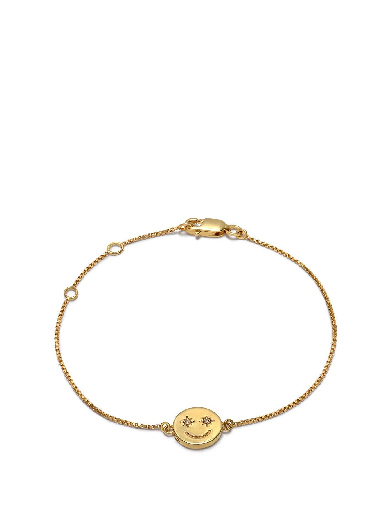 Product photograph of Rachel Jackson Mini Happy Face Bracelet from very.co.uk