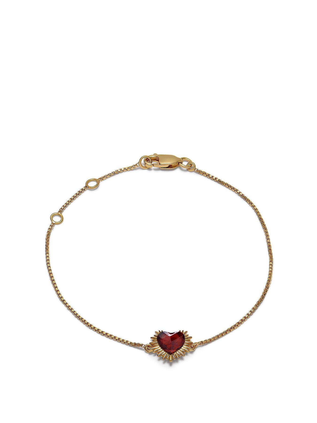 undefined Electric Love Garnet Heart Bracelet