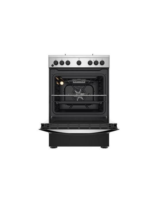 stillFront image of indesit-is67g5phx-60cm-single-dual-fuelnbspcooker-with-gas-hob-and-electric-ovennbsp--inox