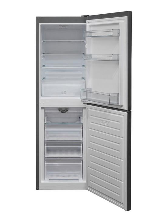stillFront image of hotpoint-hbnf55181suk1-55cm-wide-freestanding-frost-free-fridge-freezer-silver