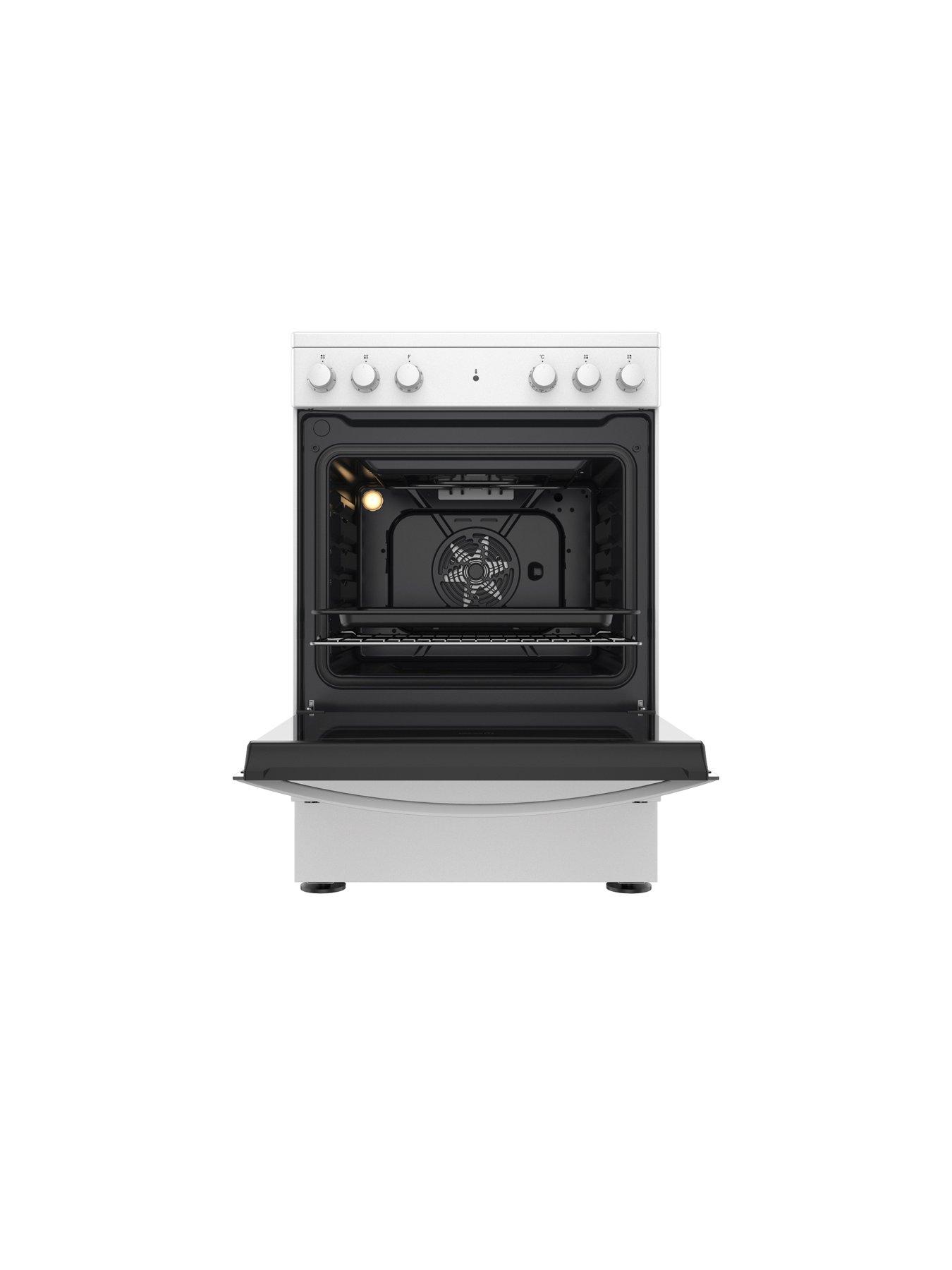 Indesit IS67V5KHW 60cm, Single Electric Cooker with Ceramic Hob - White ...