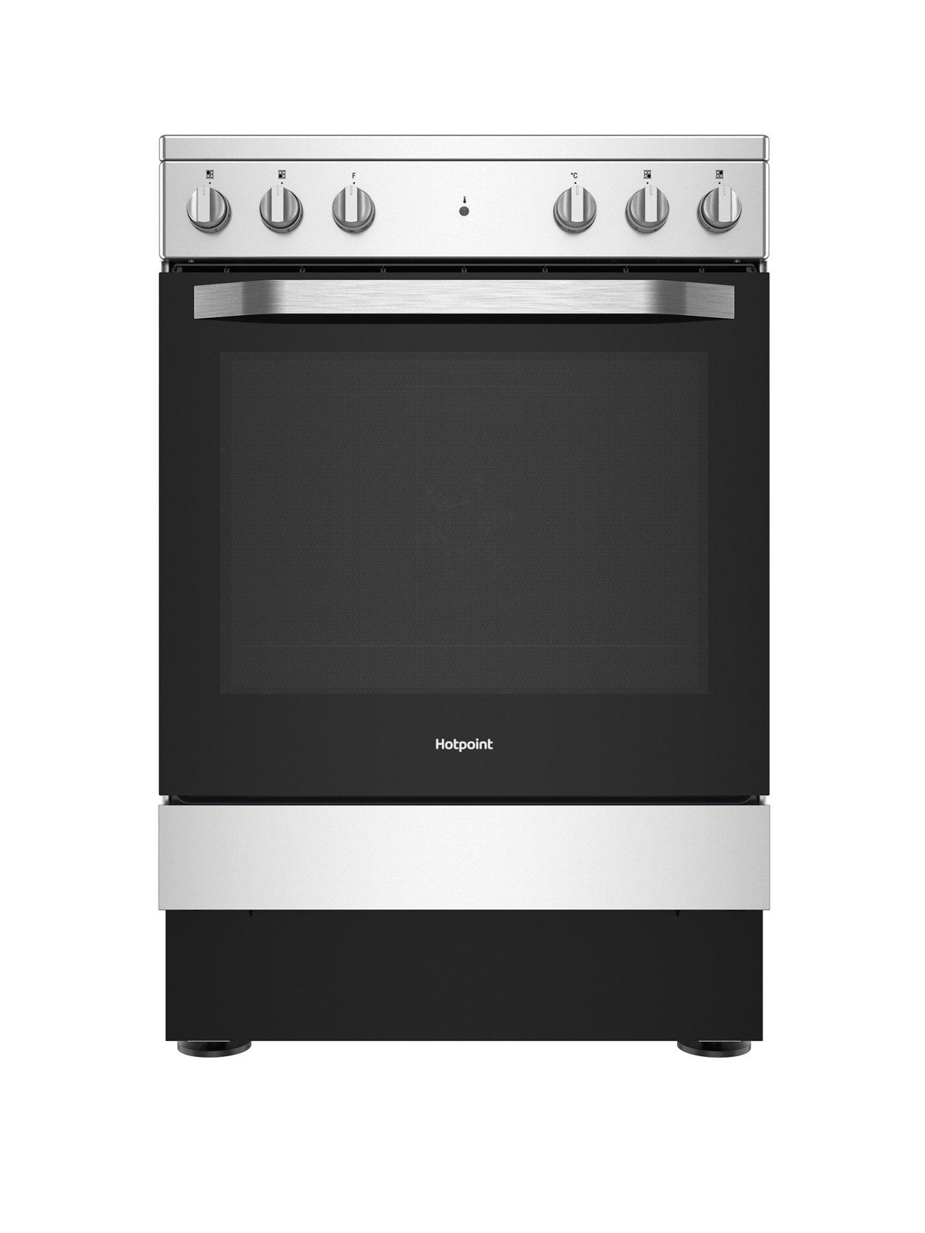 undefined HS67V5KHX 60cm, Single Electric Cooker with Ceramic Hob - Inox