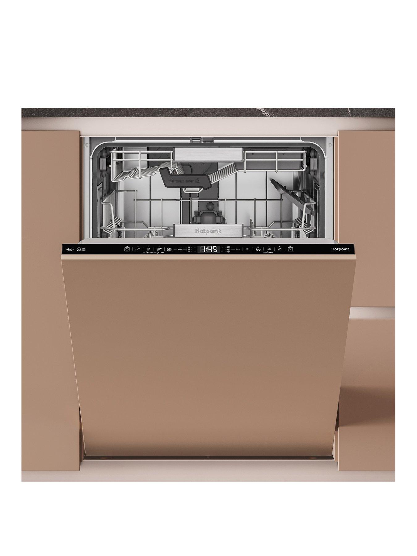 Product photograph of Hotpoint Hydroforce H8iht59ls 14-place Built-in Dishwasher - Black - Dishwasher With Installation from very.co.uk