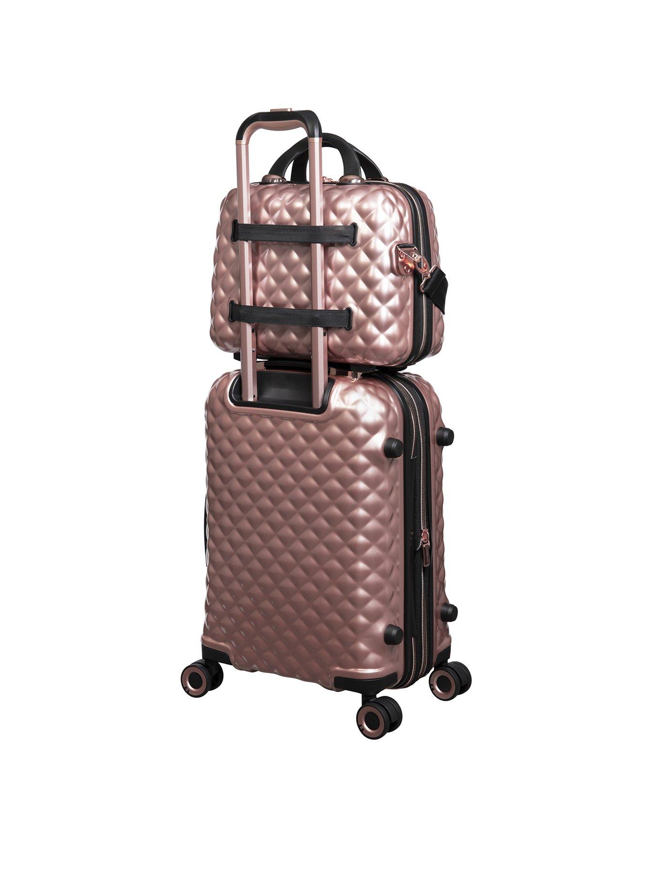 it Luggage Glitzy Rose Gold 4 Piece Hard Suitcase Set | very.co.uk