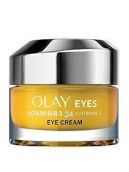 olay vitamin b3 24 + vitamin c eye cream for visibly brighter skin, 15ml