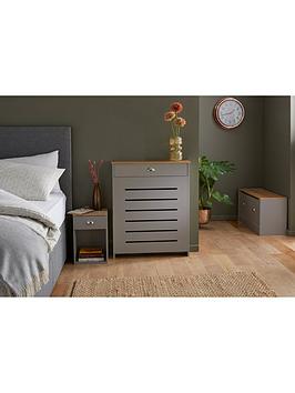 Product photograph of Lloyd Pascal Henley Mini Radiator Cover Grey Oak from very.co.uk