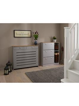 Product photograph of Lloyd Pascal Henley Medium Radiator Cover Grey Oak from very.co.uk