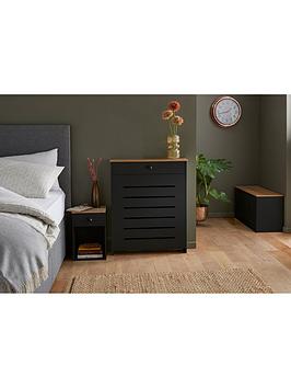Product photograph of Lloyd Pascal Henley Mini Radiator Cover Black from very.co.uk