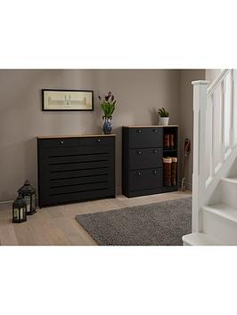Product photograph of Lloyd Pascal Henley Medium Radiator Cover Black from very.co.uk