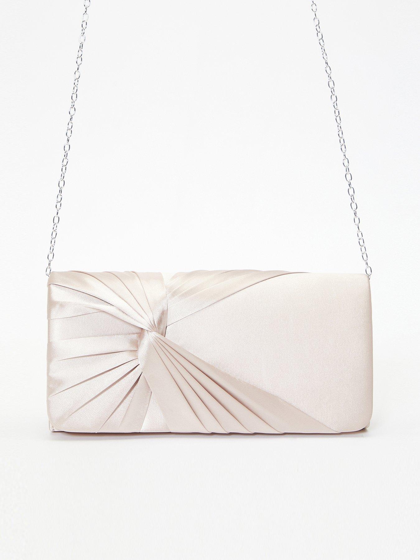 Satin Twist Clutch Bag