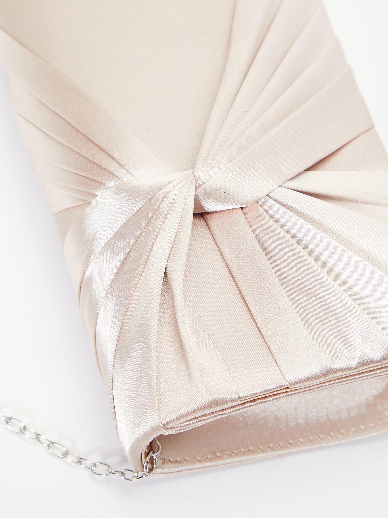 Quiz Satin Twist Clutch Bag Very