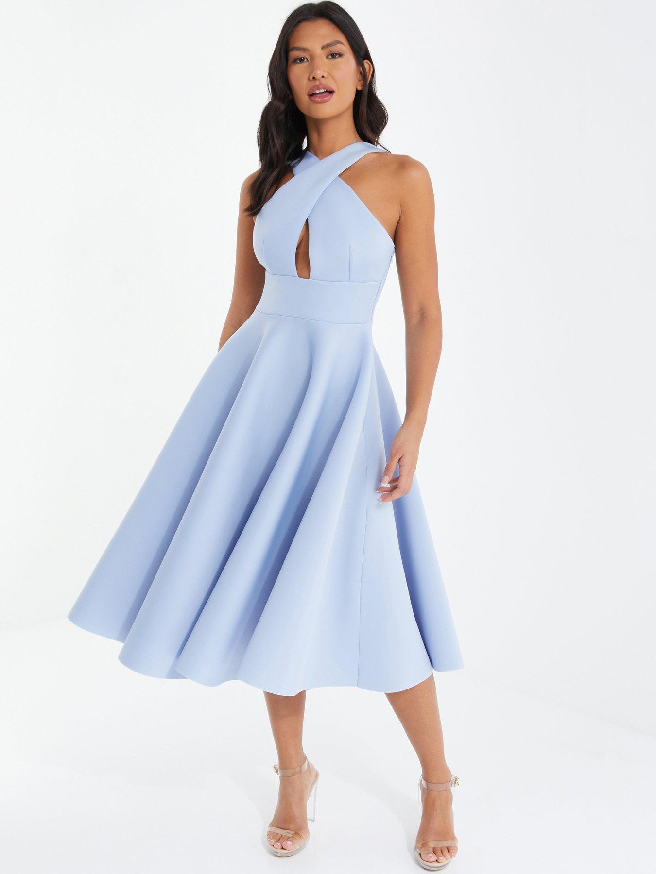 Light blue outlet skater dress