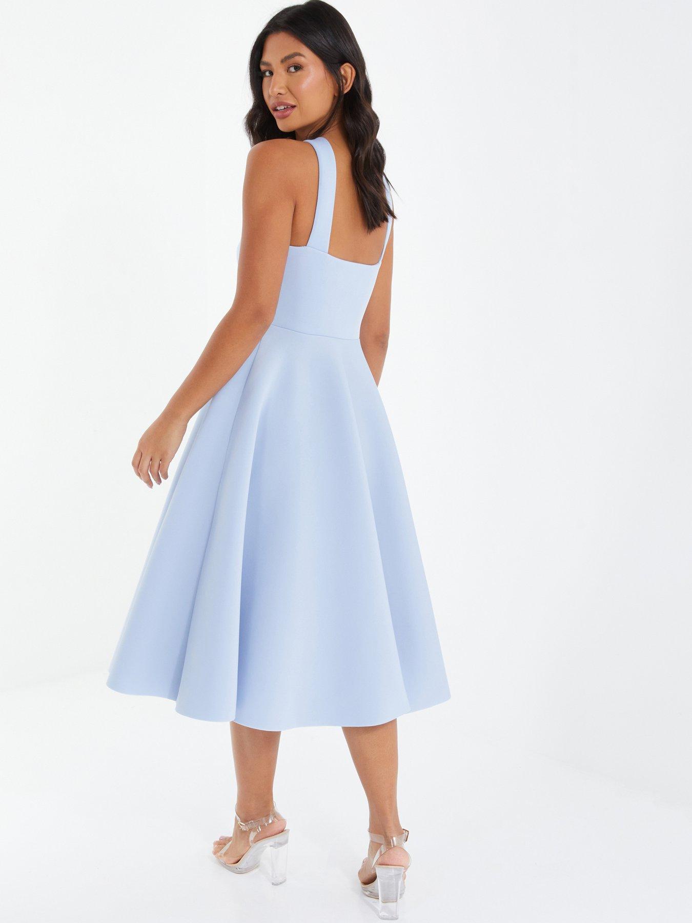 Pale blue skater clearance dress