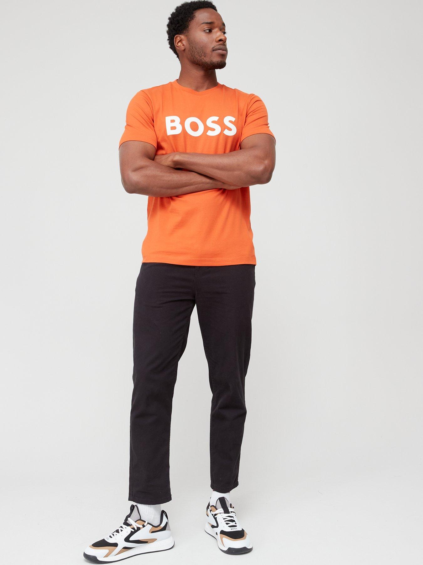 Orange hugo outlet boss tshirt