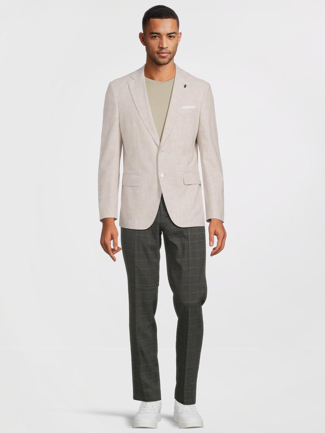 BOSS Hutson 233 Slim Fit Jacket - Beige | Very.co.uk