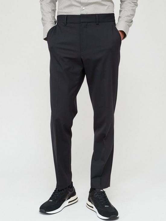 BOSS P-genius-cw-wg-233 Slim Fit Formal Trousers - Black | very.co.uk