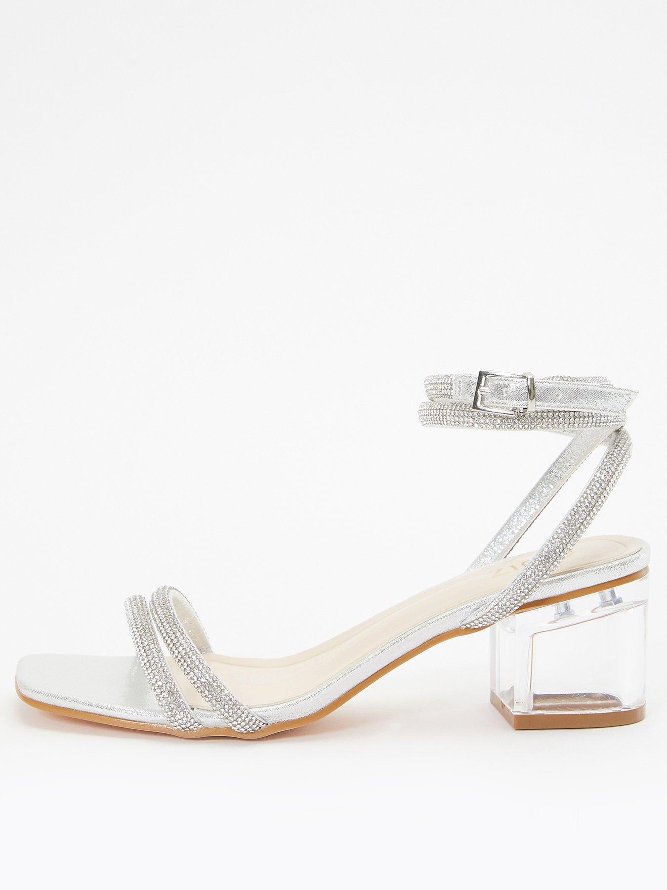 Silver deals low heels