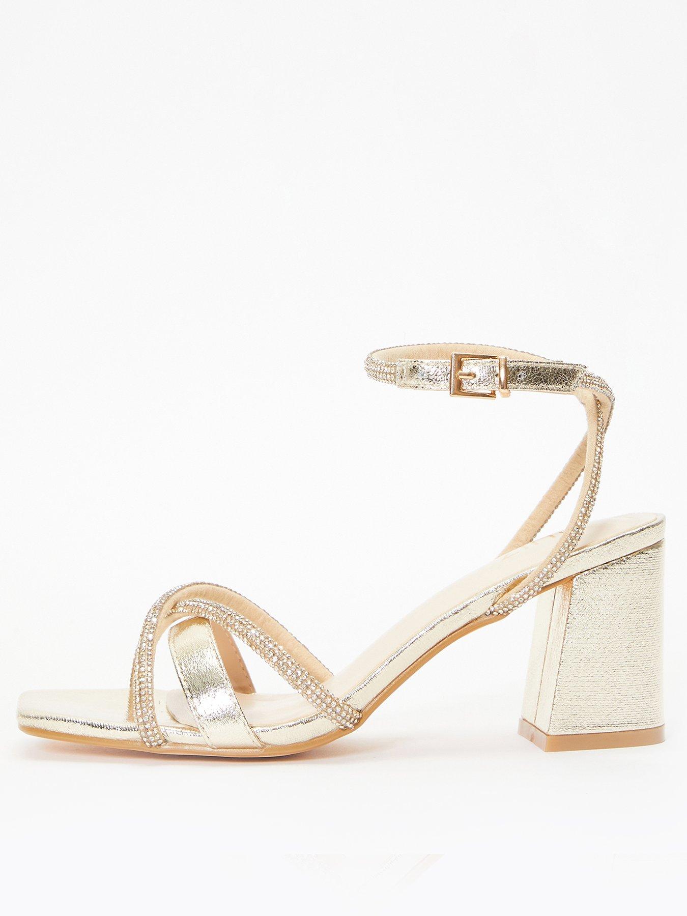 Cross strap hot sale block heel sandals