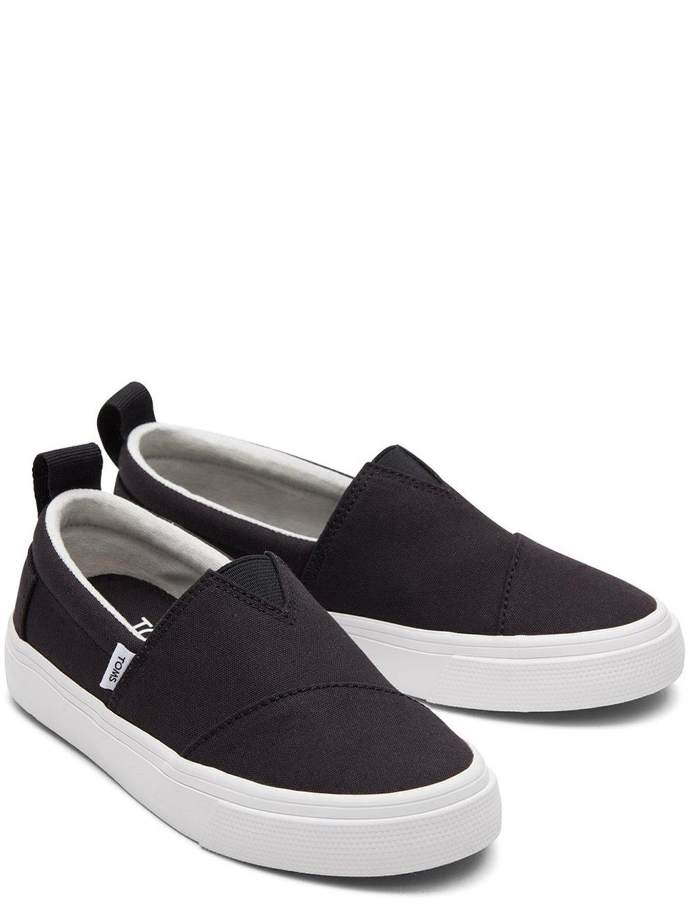 TOMS Youth Alpargata Fenix Slip On Plimsolls Black Very