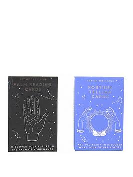 fortune telling cards and palm reading cards set