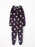  image of everyday-girls-fleece-star-all-in-one-navy