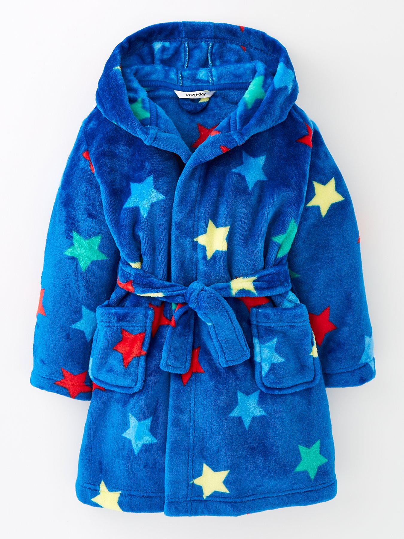 Everyday Boys Fleece Star Print Robe - Print | Very.co.uk