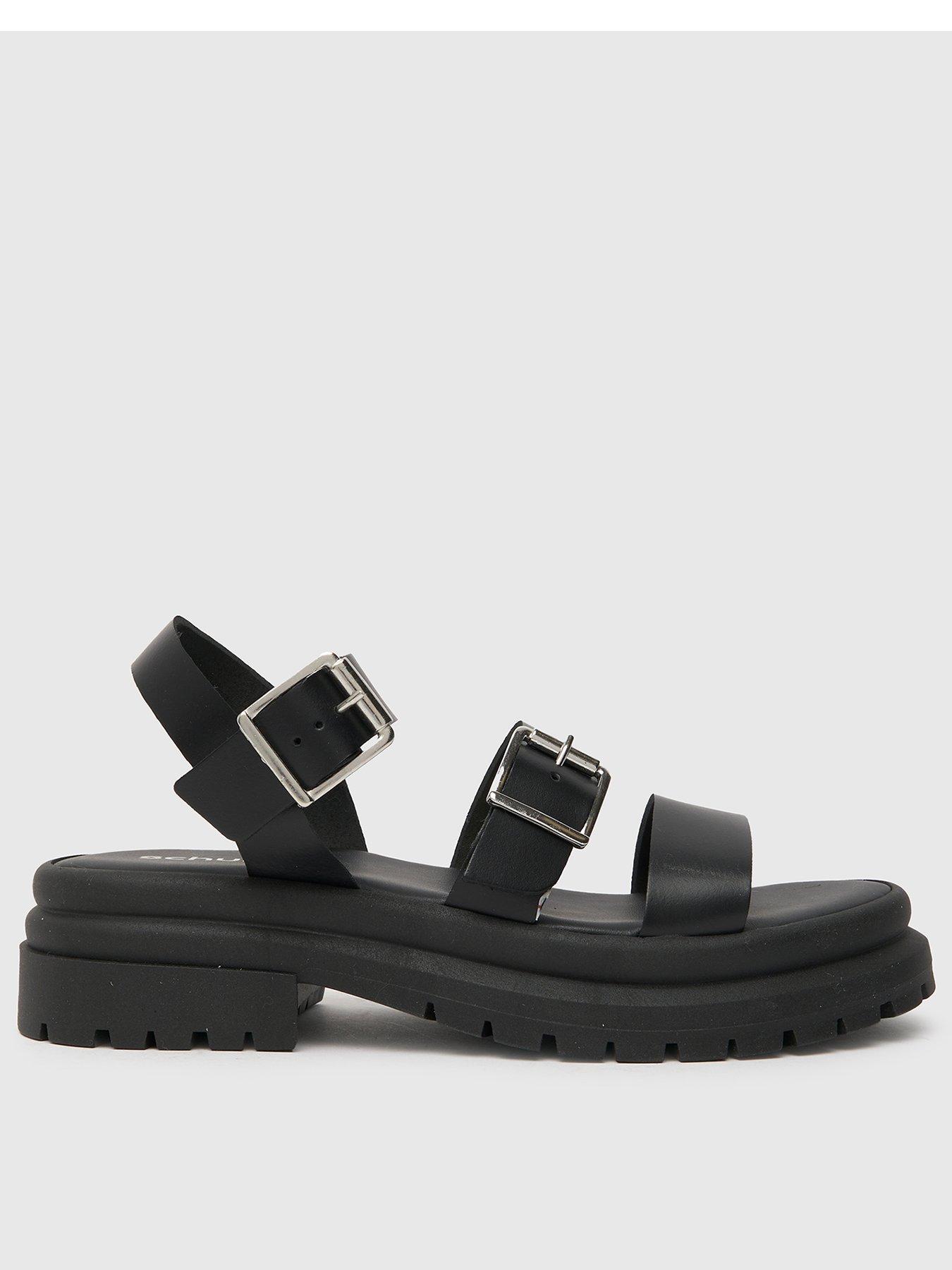 Schuh Tyla Leather Chunky Sandal Black very