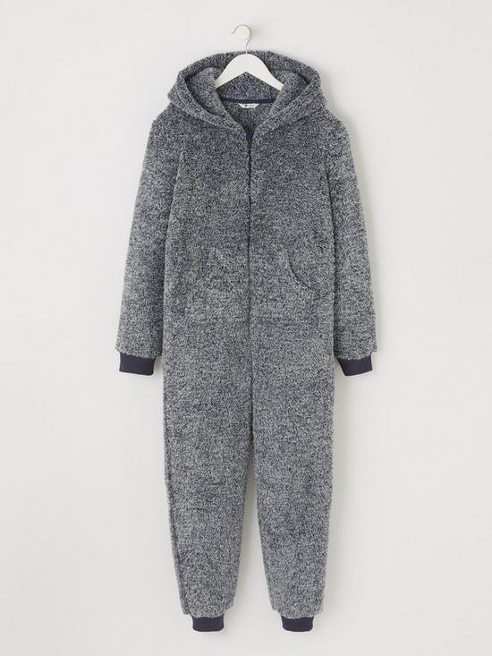 front image of v-by-very-boys-fleece-all-in-one-grey