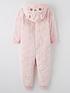  image of mini-v-by-very-girls-fleece-heart-detail-mouse-all-in-one-pink