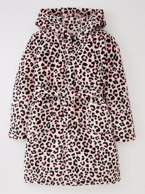 everyday-girls-fleece-leopard-robe