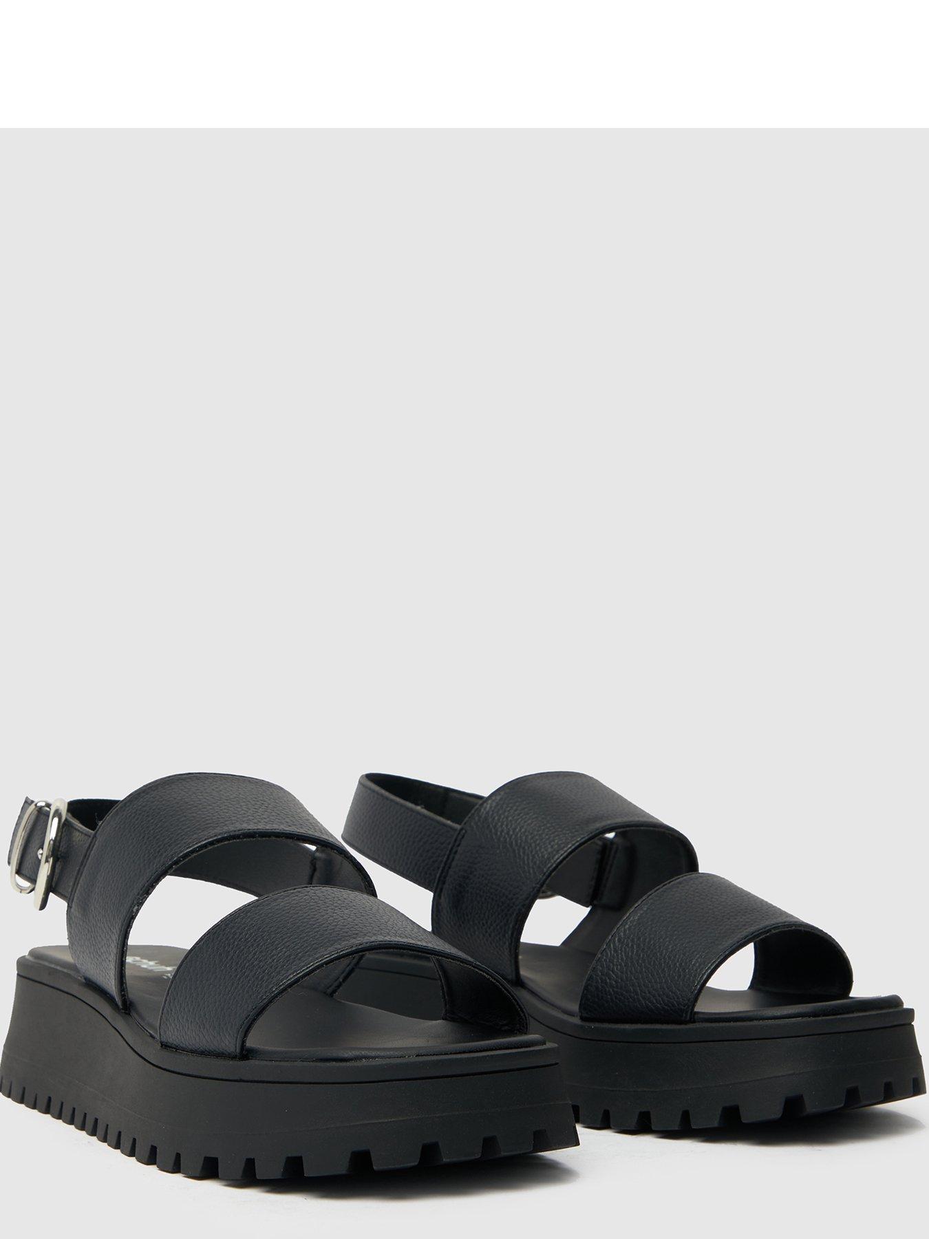 Black discount flatform sandals