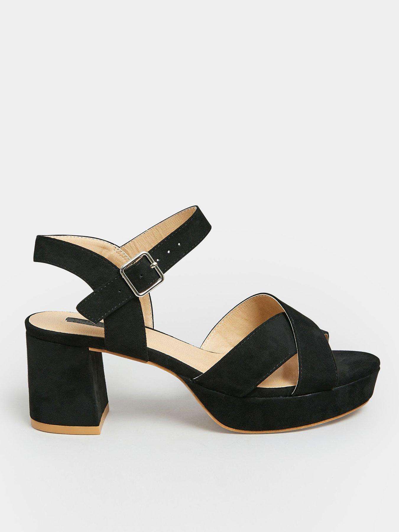 Black wide fit platform 2024 sandals