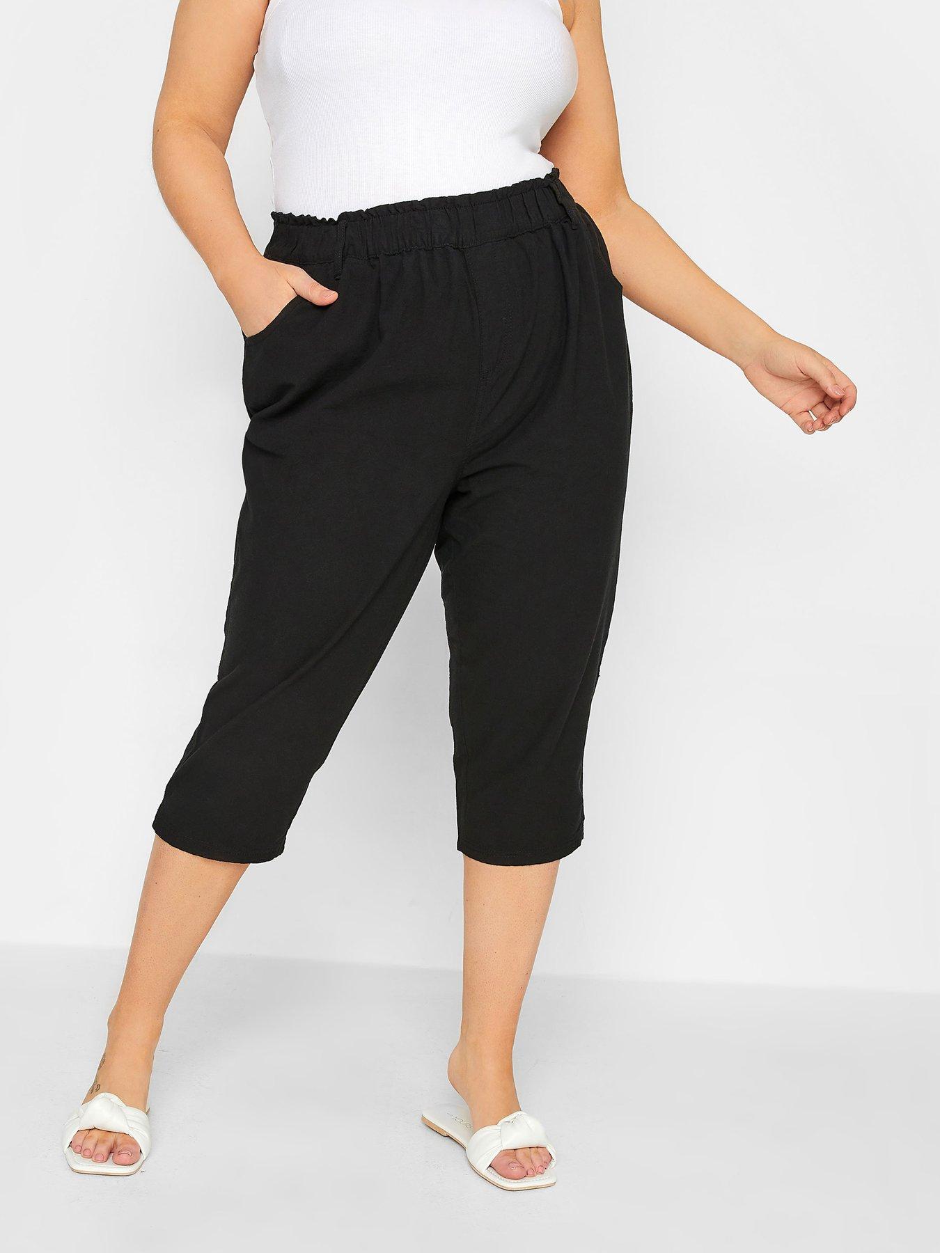 Yours Cool Cotton Crop Jogger - Black