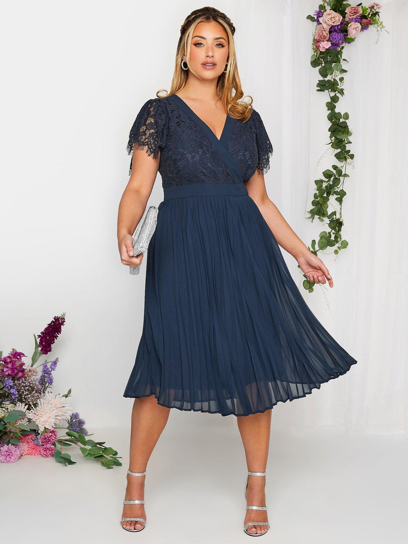 Pleated midi best sale occasion dress