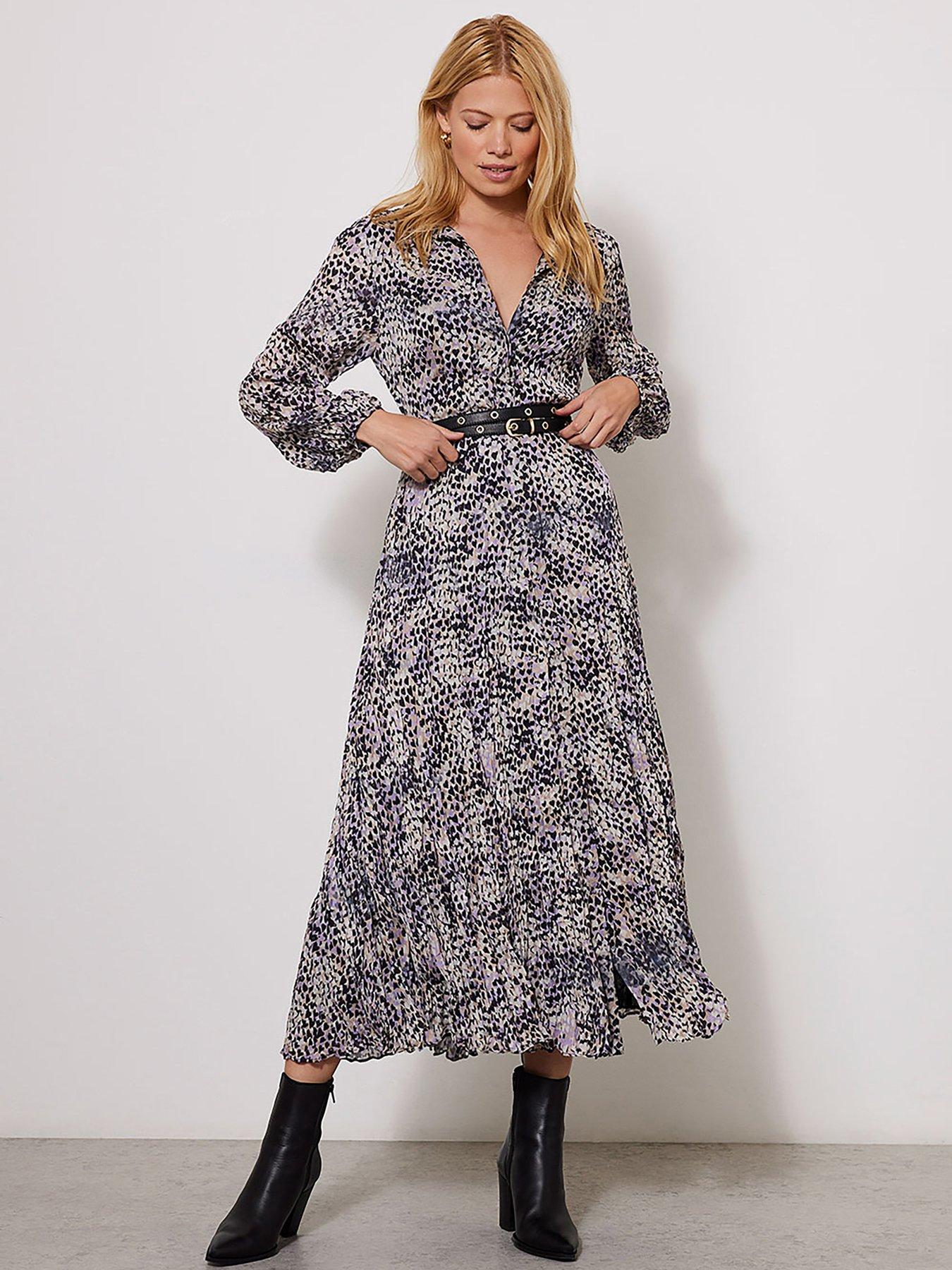 Heart print maxi clearance dress