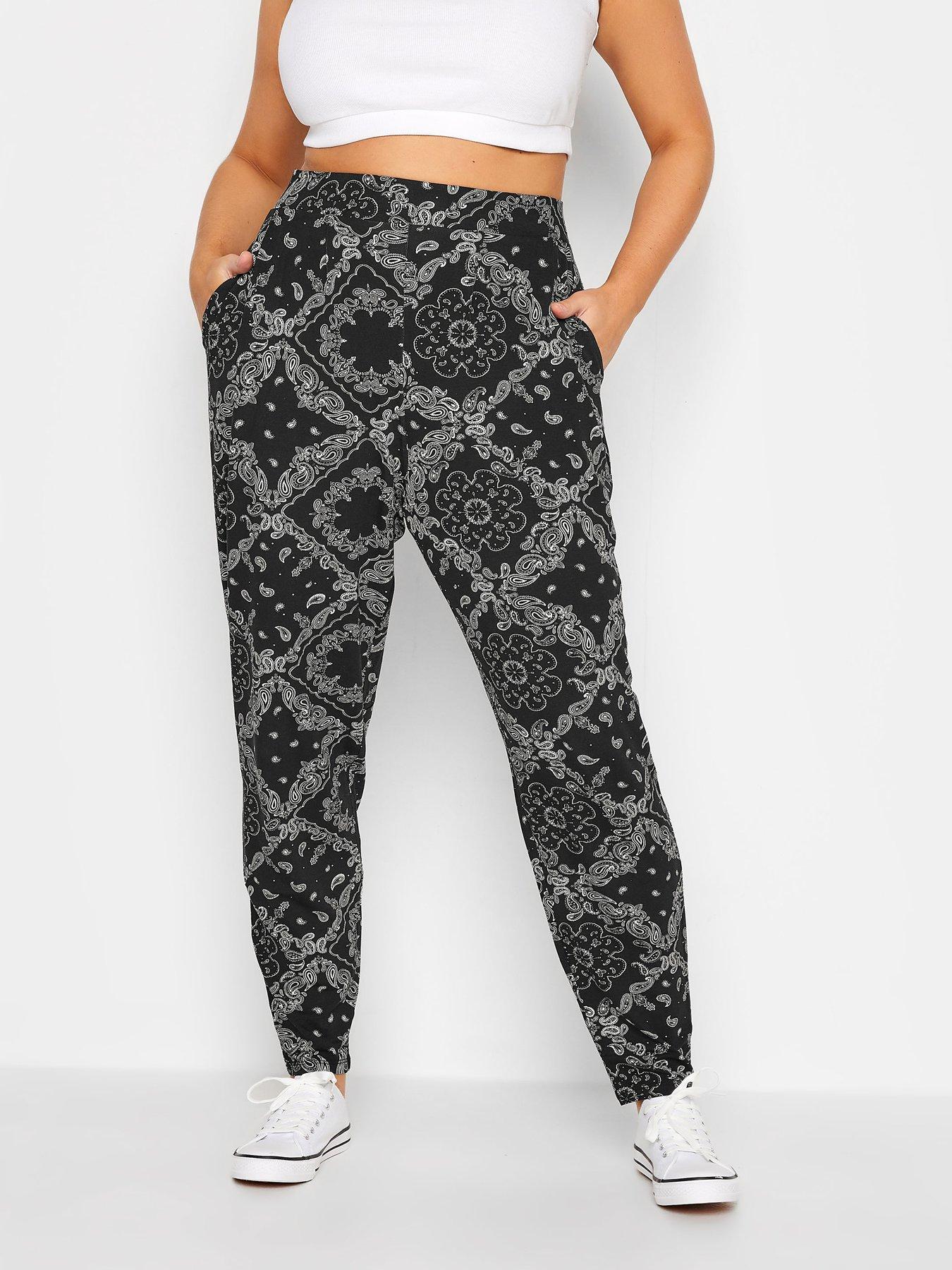 M&Co Black Soft Jersey Hareem Trousers