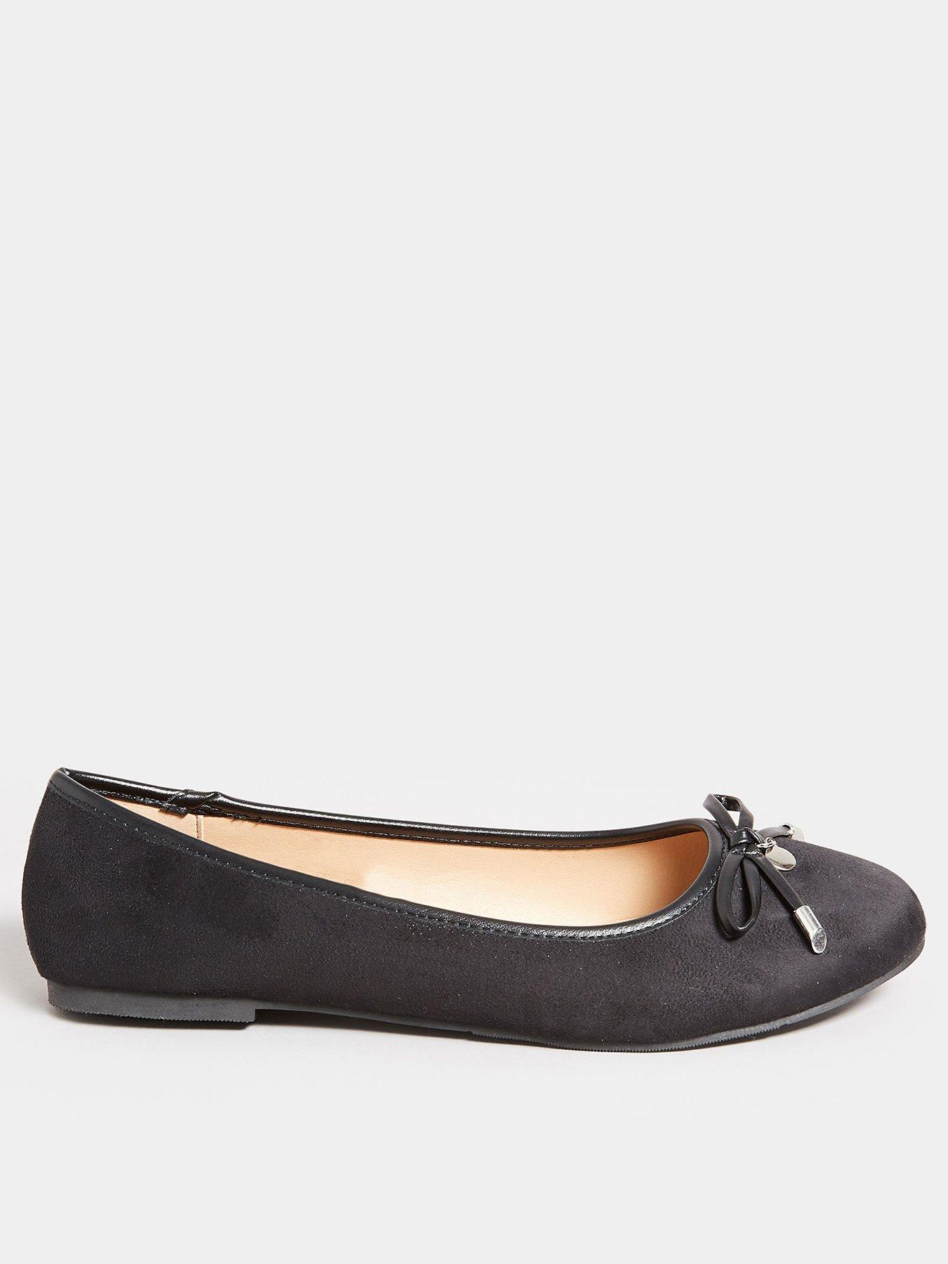 undefined Suedette Ballerina Black