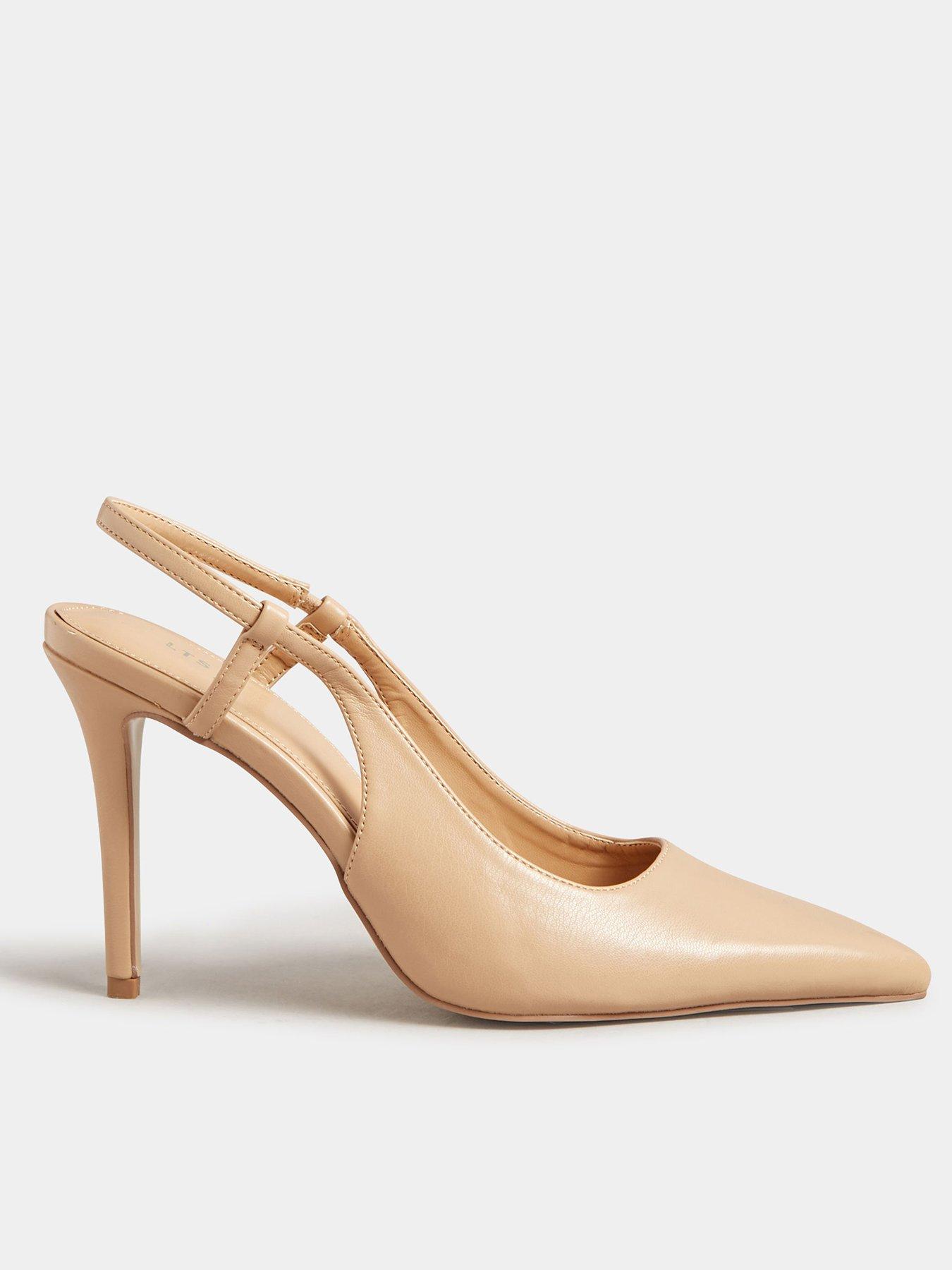 Sling back sale nude heels