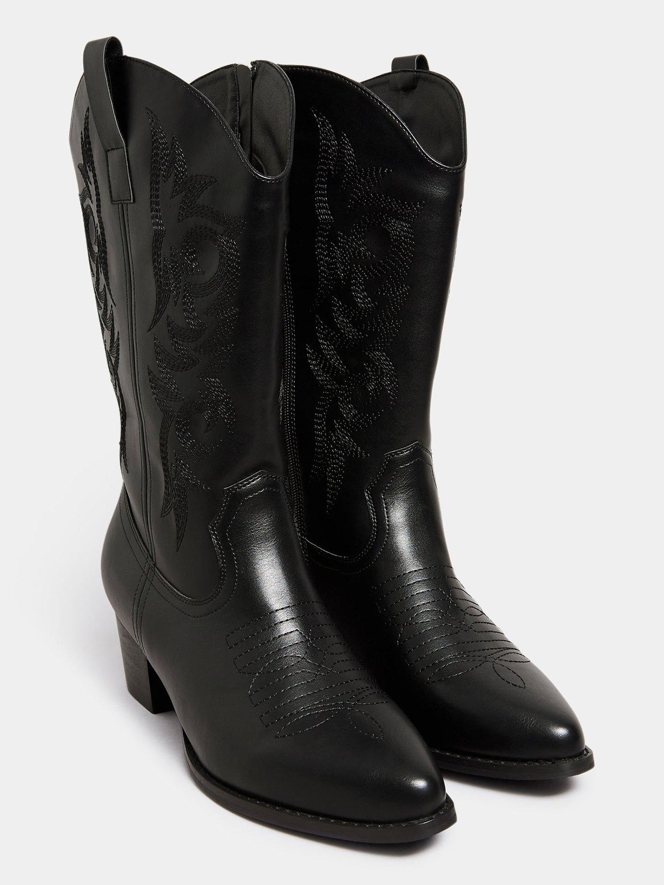 Womens cowboy boots store extra wide calf