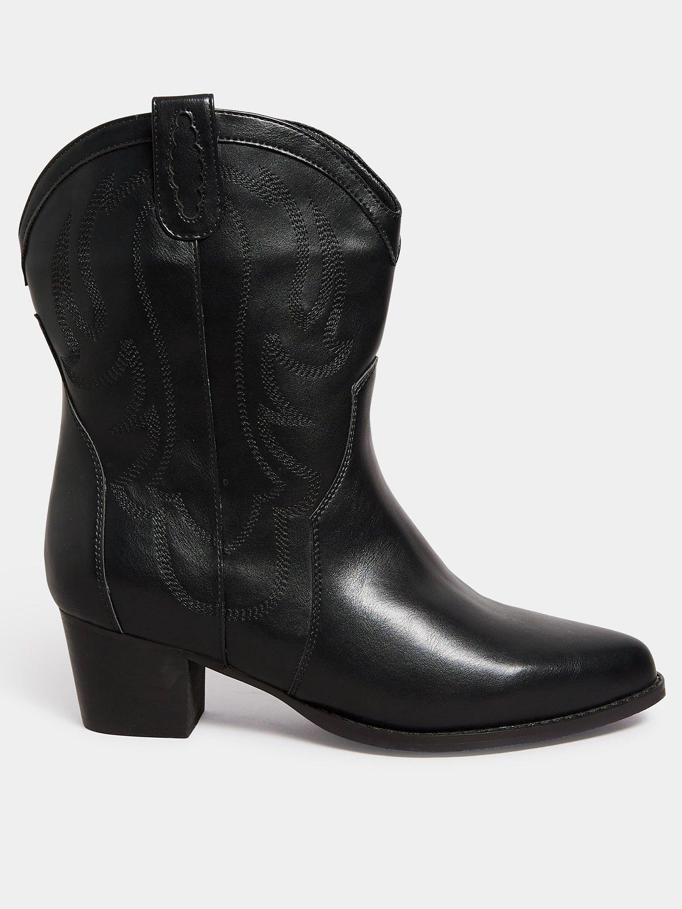 Wide fit deals cowboy ankle boots