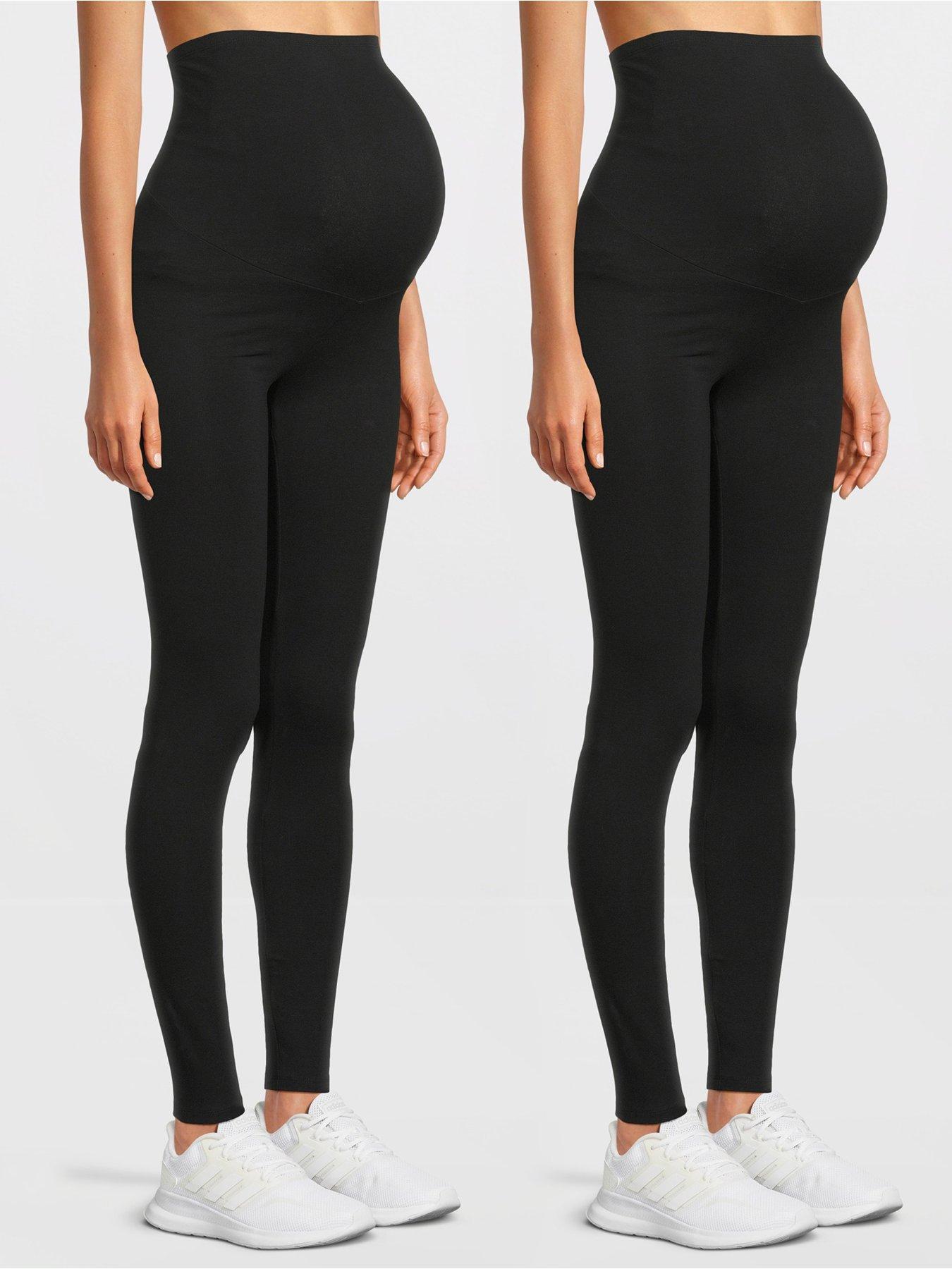The Very Collection 2 Pack Maternity Leggings - Black