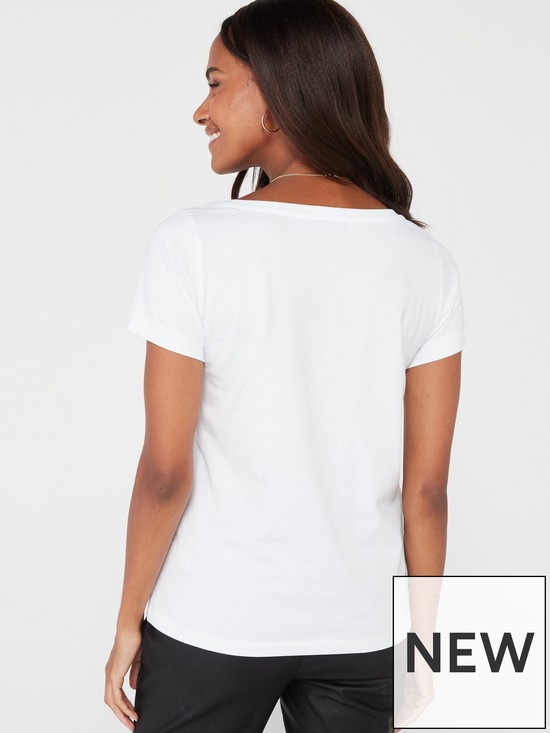stillFront image of everyday-the-essential-scoop-neck-t-shirt-white