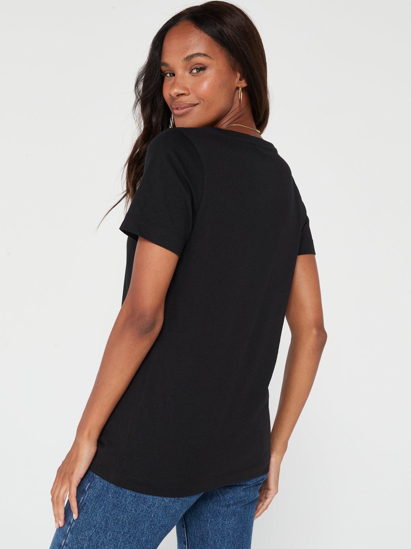 Image 2 of 6 of V by Very The Essential V Neck T-Shirt - Black
